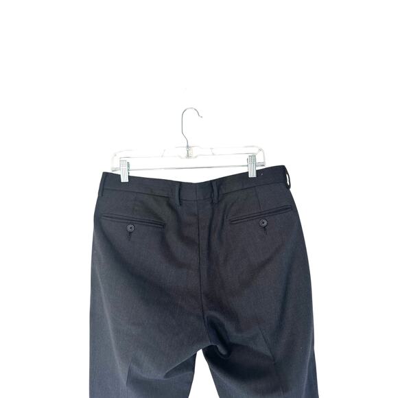 J.Crew Men's Charcoal‎ Gray Work Bedford Straight Leg Dress Pants Size 33 x 32 - Picture 6 of 10